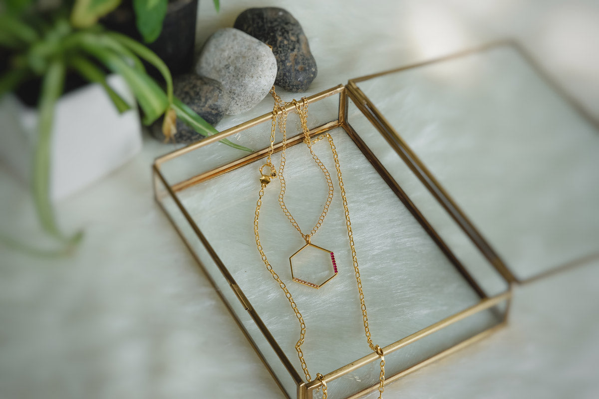 Honeycomb Long necklace My Store